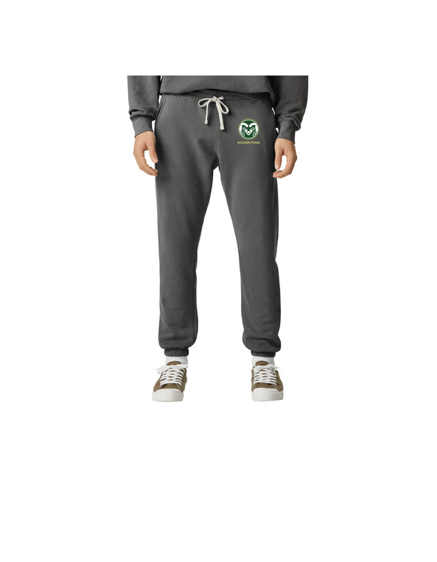 Women's Dark Grey Sweats - Golden Poms